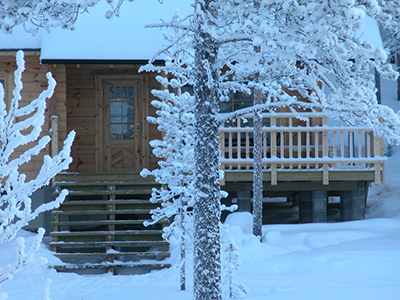 Family wilderness cabin on Lake Ounasjarvi