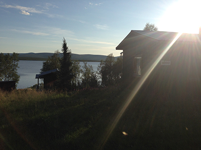 View from the Kellotijärvi cabin on the Muoniojoki river