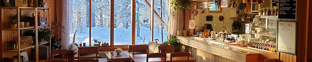 Cafe Peura and the Fell-Lapland Nature Centre near Hetta
