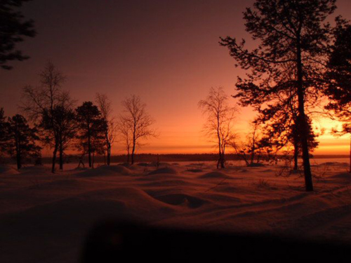 Guided snowmobile tour on the Hetta trails