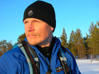Pasi Ikonen, co-owner of Hetta Huskies, in winter expedition gear